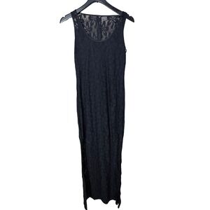 Laundry by Design Black Floral Lace Sleeveless Maxi Dress XS Formal Gown